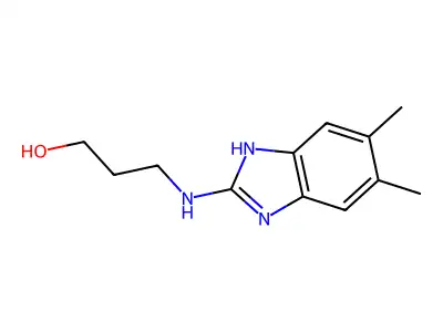 3-(5,6-Dimethyl-1h-benzo[d]imidazol-2-ylamino)propan-1-ol structure