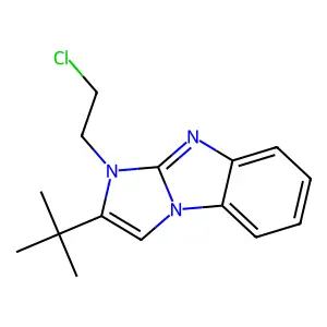 2-tert-butyl-1-(2-chloroethyl)-1H-imidazo[1,2-a]benzimidazole structure