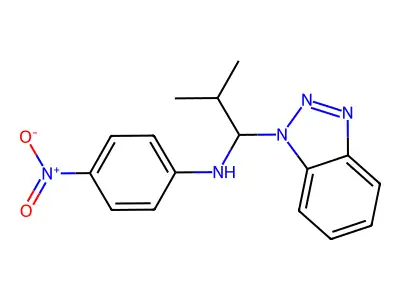 N-[1-(1H-1,2,3-Benzotriazol-1-yl)-2-methylpropyl]-4-nitroaniline structure