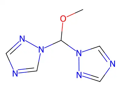 1-[Methoxy(1H-1,2,4-triazol-1-yl)methyl]-1H-1,2,4-triazole structure
