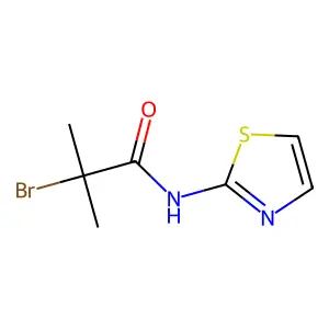 2-bromo-2-methyl-N-(1,3-thiazol-2-yl)propanamide structure