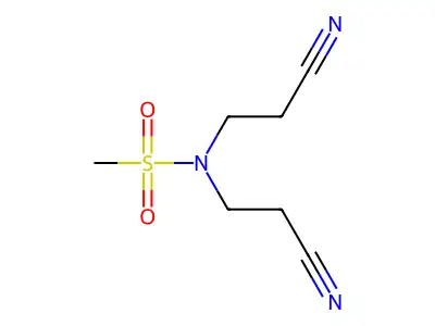 N,N-bis(2-cyanoethyl)methanesulfonamide structure