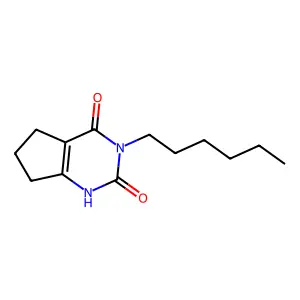 3-hexyl-6,7-dihydro-1H-cyclopenta[d]pyrimidine-2,4(3H,5H)-dione structure