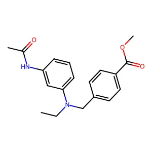 methyl 4-[(3-acetamido-N-ethylanilino)methyl]benzoate structure