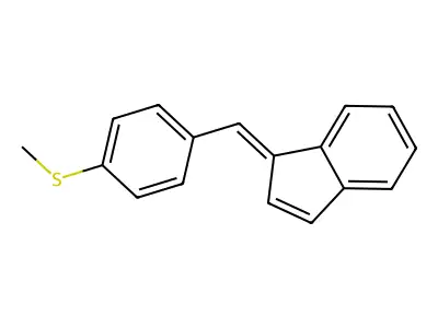 (1E)-1-[(4-methylsulfanylphenyl)methylene]indene structure