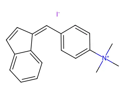 [4-[(E)-inden-1-ylidenemethyl]phenyl]-trimethyl-ammonium structure