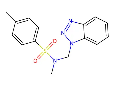 N-(1H-1,2,3-Benzotriazol-1-ylmethyl)-N,4-dimethylbenzene-1-sulfonamide structure