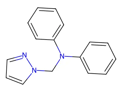 N-Phenyl-N-(1H-pyrazol-1-ylmethyl)aniline structure
