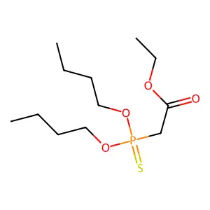 Ethyl 2-dibutoxyphosphinothioylacetate structure