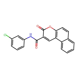 N-(3-chlorophenyl)-3-oxo-3H-benzo[f]chromene-2-carboxamide structure