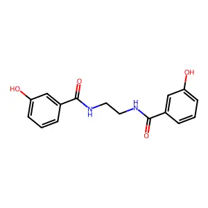 3-hydroxy-N-[2-[(3-hydroxybenzoyl)amino]ethyl]benzamide structure