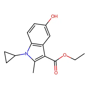 ethyl 1-cyclopropyl-5-hydroxy-2-methyl-1H-indole-3-carboxylate structure