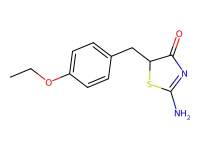 5-(4-Ethoxybenzyl)-2-imino-1,3-thiazolidin-4-one structure