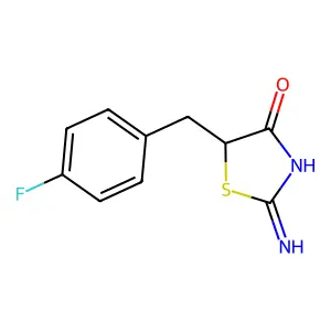 5-(4-Fluoro-benzyl)-2-imino-thiazolidin-4-one structure