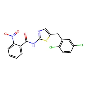 N-(5-(2,5-Dichlorobenzyl)-1,3-thiazol-2-YL)-2-nitrobenzamide structure