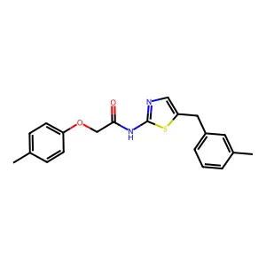 2-(4-Methylphenoxy)-N-{5-[(3-methylphenyl)methyl]-1,3-thiazol-2-YL}acetamide structure
