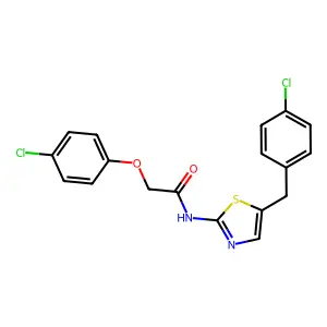 N-[5-(4-chlorobenzyl)-1,3-thiazol-2-yl]-2-(4-chlorophenoxy)acetamide structure