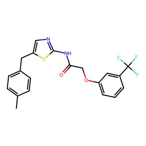 N-{5-[(4-METHYLPHENYL)METHYL]-1,3-THIAZOL-2-YL}-2-[3-(TRIFLUOROMETHYL)PHENOXY]ACETAMIDE structure