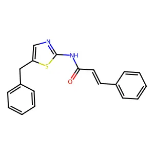(2E)-N-(5-benzyl-1,3-thiazol-2-yl)-3-phenylprop-2-enamide structure