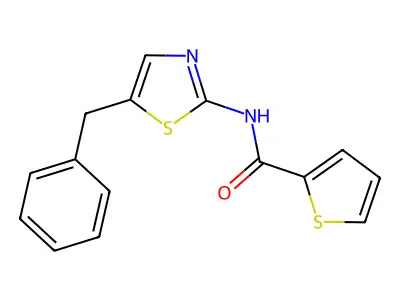 N-(5-benzyl-1,3-thiazol-2-yl)thiophene-2-carboxamide structure