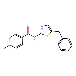 N-(5-benzyl-1,3-thiazol-2-yl)-4-methylbenzamide structure