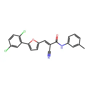 (E)-2-cyano-3-(5-(2,5-dichlorophenyl)furan-2-yl)-N-(m-tolyl)acrylamide structure