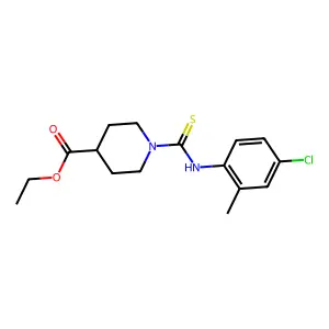 Ethyl 1-[(4-chloro-2-methylphenyl)carbamothioyl]piperidine-4-carboxylate structure