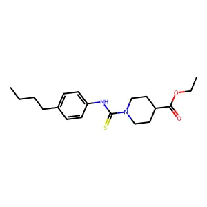 Ethyl 1-[(4-butylphenyl)carbamothioyl]piperidine-4-carboxylate structure