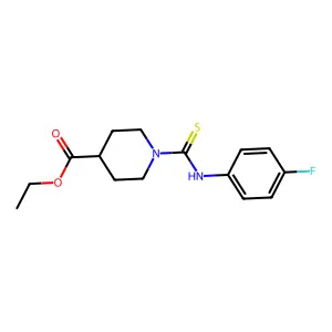 Ethyl 1-[(4-fluorophenyl)carbamothioyl]piperidine-4-carboxylate structure