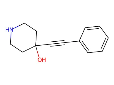4-(Phenylethynyl)piperidin-4-ol structure