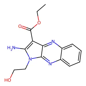 ethyl 2-amino-1-(2-hydroxyethyl)-1H-pyrrolo[2,3-b]quinoxaline-3-carboxylate structure