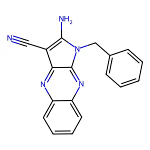 2-amino-1-benzyl-1H-pyrrolo[2,3-b]quinoxaline-3-carbonitrile structure