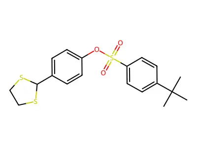 4-(1,3-Dithiolan-2-yl)phenyl 4-(tert-butyl)benzenesulfonate structure