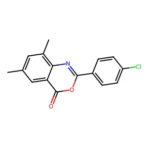 2-(4-chlorophenyl)-6,8-dimethyl-4H-3,1-benzoxazin-4-one structure