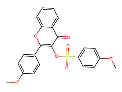 2-(4-methoxyphenyl)-4-oxo-4H-chromen-3-yl 4-methoxybenzenesulfonate structure