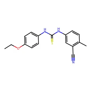 N-(3-cyano-4-methylphenyl)-N'-(4-ethoxyphenyl)thiourea structure