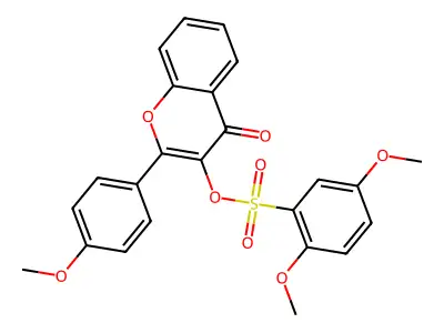 2-(4-methoxyphenyl)-4-oxo-4H-chromen-3-yl 2,5-dimethoxybenzenesulfonate structure