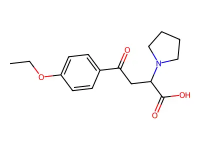 4-(4-Ethoxyphenyl)-4-oxo-2-(1-pyrrolidinyl)butanoic acid structure