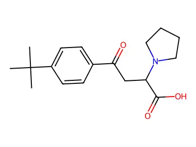 4-(4-(Tert-butyl)phenyl)-4-oxo-2-(1-pyrrolidinyl)butanoic acid structure