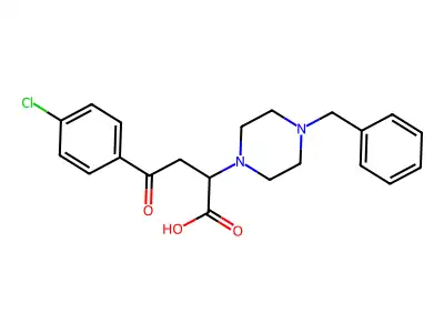 2-(4-Benzylpiperazino)-4-(4-chlorophenyl)-4-oxobutanoic acid structure
