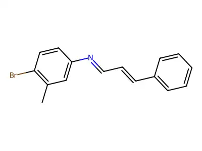 N-(4-bromo-3-methylphenyl)-3-phenylprop-2-en-1-imine structure