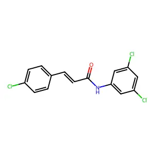 3-(4-chlorophenyl)-N-(3,5-dichlorophenyl)prop-2-enamide structure