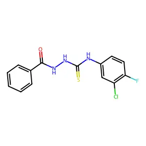2-benzoyl-N-(3-chloro-4-fluorophenyl)-1-hydrazinecarbothioamide structure
