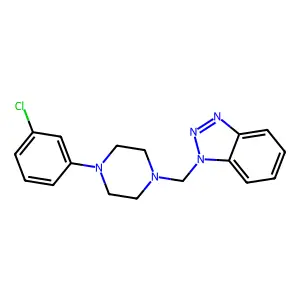 1-[[4-(3-Chlorophenyl)piperazin-1-yl]methyl]benzotriazole structure