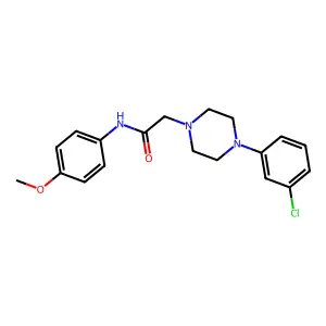2-[4-(3-chlorophenyl)piperazin-1-yl]-N-(4-methoxyphenyl)acetamide structure