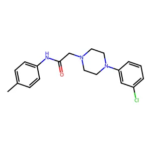 2-[4-(3-chlorophenyl)piperazin-1-yl]-N-(4-methylphenyl)acetamide structure