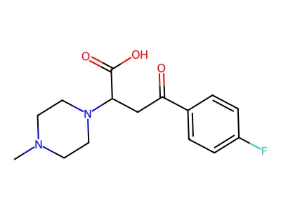 4-(4-Fluorophenyl)-2-(4-methylpiperazin-1-yl)-4-oxobutanoic acid structure
