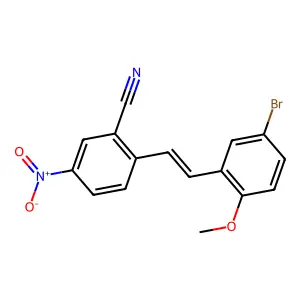 2-[2-(5-Bromo-2-methoxyphenyl)ethenyl]-5-nitrobenzonitrile structure