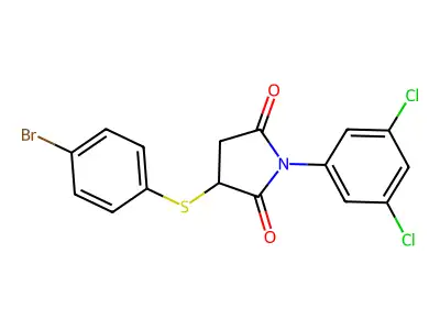 1-(3,5-Dichlorophenyl)-3-(4-bromophenylthio)azolidine-2,5-dione structure