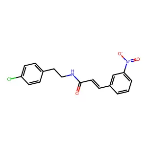 N-[2-(4-chlorophenyl)ethyl]-3-(3-nitrophenyl)prop-2-enamide structure